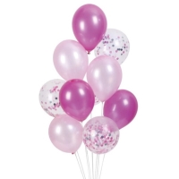 Balónky latexové růžový mix 30 cm 10 ks