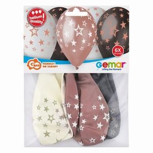 BAL�NKY latexov� s hv�zdami Rose Gold mix