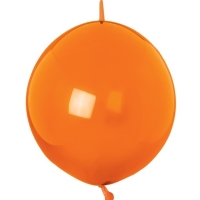 Balónky latexové spojovací dekoratérské Crystal oranžové 15 cm 100 ks