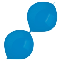 Balónky latexové spojovací dekoratérské metalické modré 30 cm 50 ks