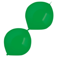 Balónky latexové spojovací dekoratérské metalické zelené 30 cm 50 ks