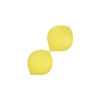 Balónky latexové spojovací dekoratérské metalické žluté 15 cm 100 ks