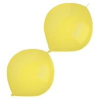 Balónky latexové spojovací dekoratérské metalické žluté 30 cm 50 ks