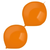 Balónky latexové spojovací dekoratérské pastelové oranžové 30 cm 50 ks