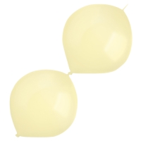 Balónky latexové spojovací dekoratérské perleťové světle žluté 30 cm 50 ks