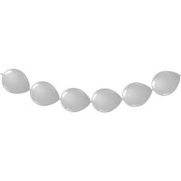 Balónky latexové spojovací stříbrné 33 cm 8 ks
