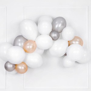 Balonky latexové metalické stříbrné 12 cm