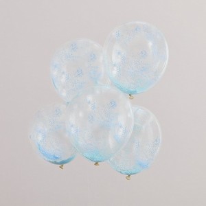BALNKY latexov transparentn s pastelov modrmi konfetkami