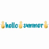 Banner Ananas "Hello summer" 18 x 125 cm
