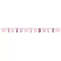 Banner Baby Shower Slon růžový 160 cm