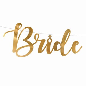 BANNER Bride to be zlat