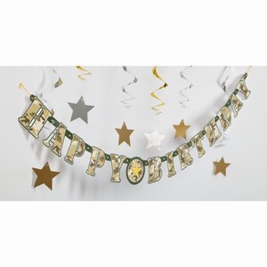 BANNER Happy Birthday Military 1,6m