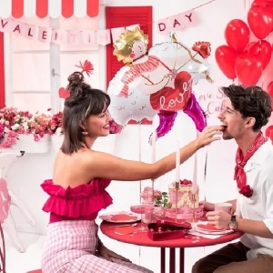 Girlanda pap�rov�, srd��ka Rose gold 3 m 1 ks