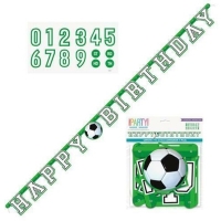 Banner papírový fotbal "Happy birthday"