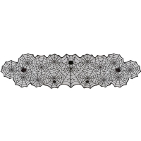 Běhoun na stůl černá pavučina 45x185 cm