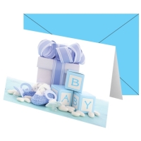 Blahopřání s obálkou Baby modré