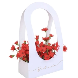 Box na květiny Best Wishes bílá