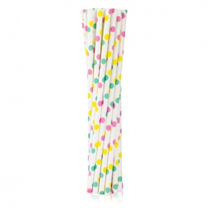 Brka paprov bl s barevnmi puntky 12 ks