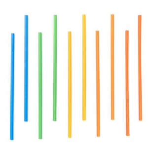 Brčka papírová duhová 10 ks