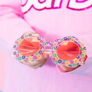 Brýle květinové s růžovými sklíčky