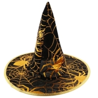 Čarodějnický klobouk se zlatou pavučinou