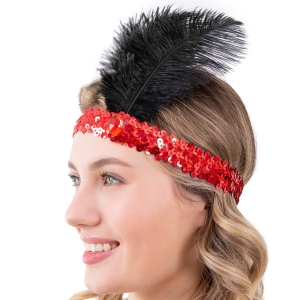 �elenka flitrov� �erven� s pe��m