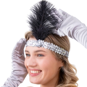 �elenka flitrov� st��brn� s pe��m