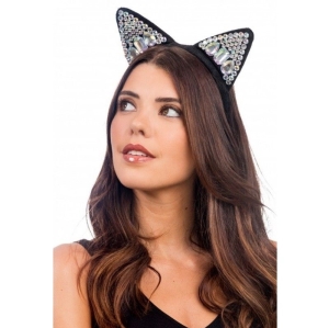 Čelenka s diamantovými kočičími oušky