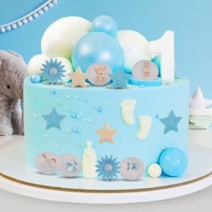 Dekorace z jehlho papru Sedmikrsky s modrmi dekoracemi