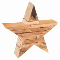 DEKORACE Hvězda dřevěná 19cm