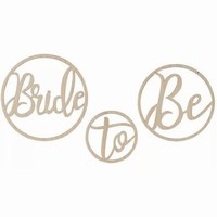 DEKORACE dřevěná Bride To Be 3ks