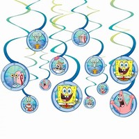 DEKORACE závěsné spirály Spongebob 12ks