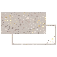 Dárková obálka Hvězdy zlato-stříbrné 21 x 10 cm