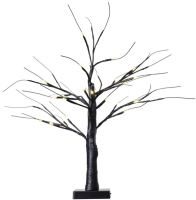 Dekorace Halloween Strom s LED světýlky černý 40 cm