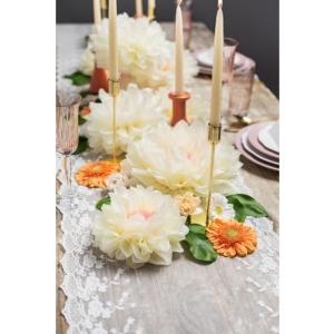 Dekorace Květiny, krémová, 30-20 cm