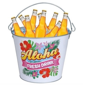 Dekorace kyblk Aloha 19x23 cm