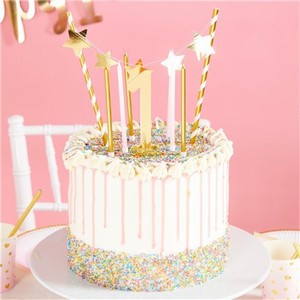 DEKORACE na dort 1. narozeniny zlat