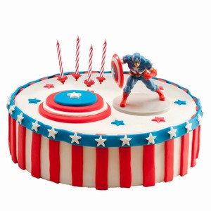 Dekorace na dort a sv��ky Kapit�n Amerika 10 + 1 ks