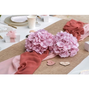 Dekorace umělá květina Hortenzie růžová 20 cm