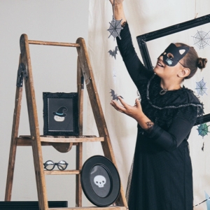 Dekorace závěsná Happy Halloween 70 cm 2 ks