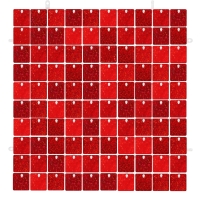 Dekorační čtvercový panel červený 30x30 cm 1ks