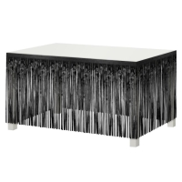 Dekorační třásně na stůl černé 80 x 300 cm