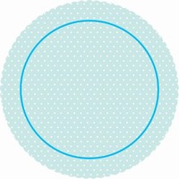 Dortová podložka s puntíky modrá 31 cm