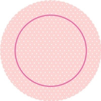 Dortová podložka s puntíky růžová 27 cm