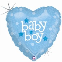 FÓLIOVÝ balónek srdce s nápisem Baby Boy