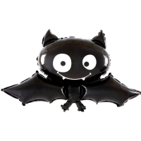 Fóliový balónek Halloween netopýr černý 96x67cm