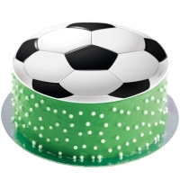 Fondánový list na dort fotbalový míč - bez cukru 15,5 cm