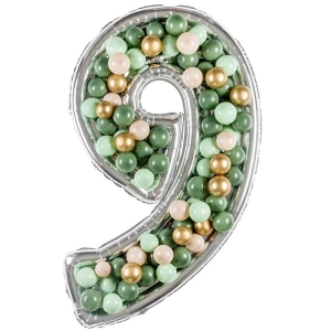 Forma na balónky stříbrná číslice 9 126 cm
