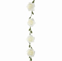 GIRLANDA Růžičky bílá 120cm