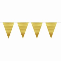 GIRLANDA vlaječková metalická matná zlatá 6m